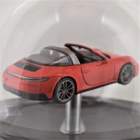 Porsche 911 Targa 4 GTS Rot 2021 1:43 in mundgeblasener Flasche 600ml