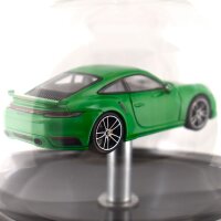 Porsche 911 Turbo S  (2021) Sport Design Grün 1:43 in mundgeblasener Flasche 600ml