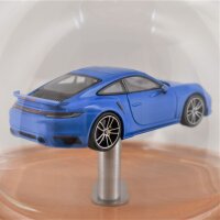 Porsche 911 Turbo S (2021) Sport Design Blau 1:43 in mundgeblasener Flasche 600ml