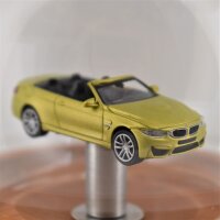 BMW M4 Cabrio Gelbmetallic (2015) 1:87 in mundgeblasener Flasche 200ml