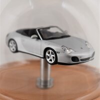 Porsche 911 4S Cabriolet (2003) Silber 1:43 in mundgeblasener Flasche 600ml