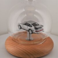 Porsche 911 Turbo 3,6 Silber 1:64  in mundgeblasener Flasche 200ml