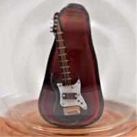 E-Gitarre Schwarz in mundgeblasener Flasche 500ml